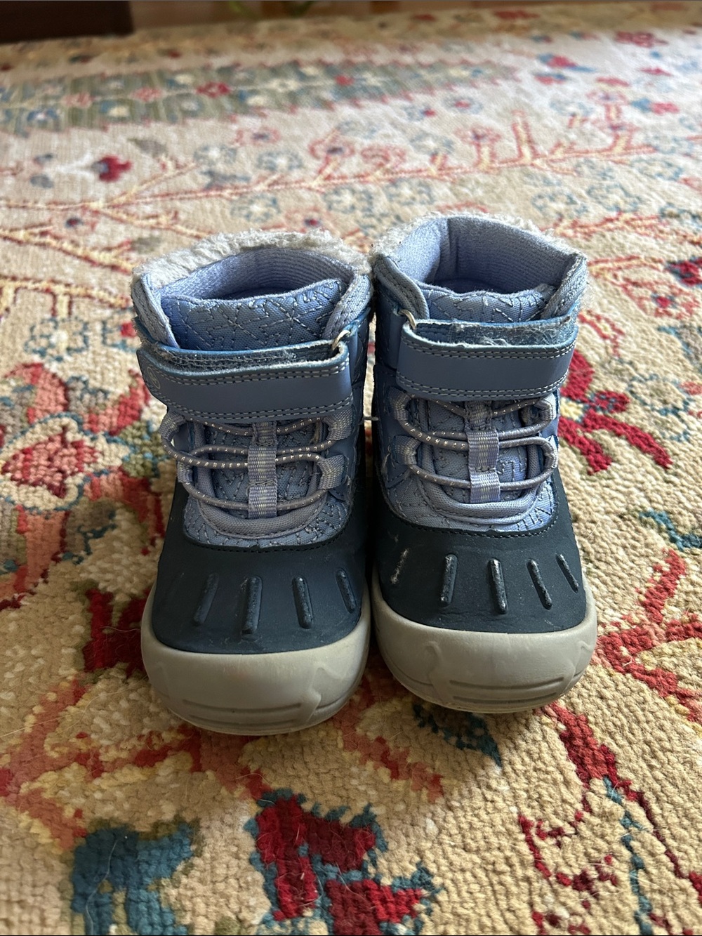 Stride Rite Size 7 Kids Waterproof Winter Boots - Light Purple/Gray